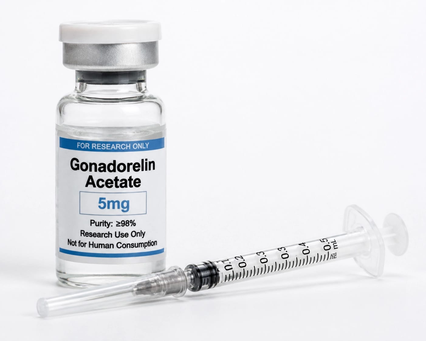 Gonadorelin Acetate 5mg vial and sterile syringe