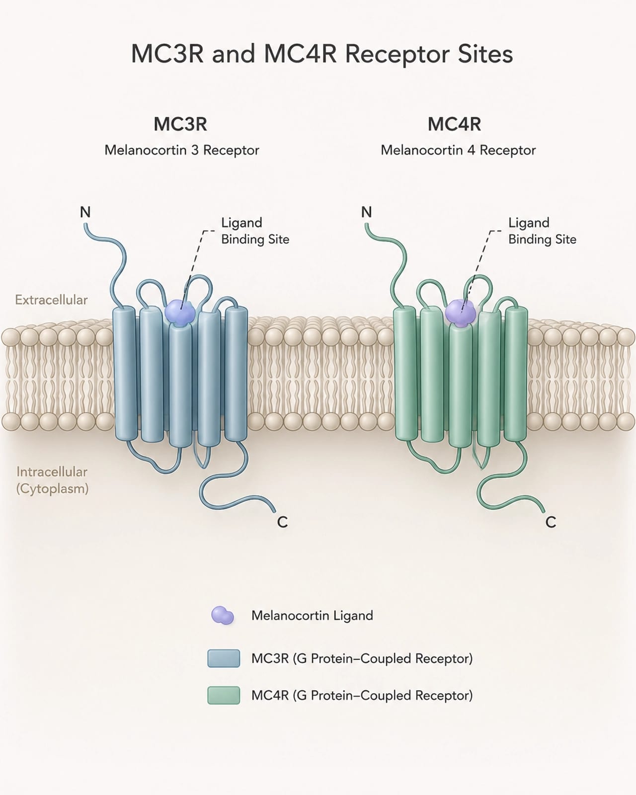 MC3R and MC4R Receptor Sites
