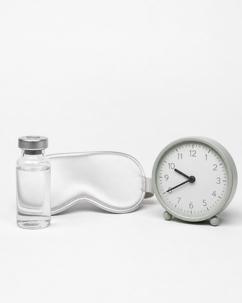 Realistic clinical image representing circadian rhythm and sleep routine