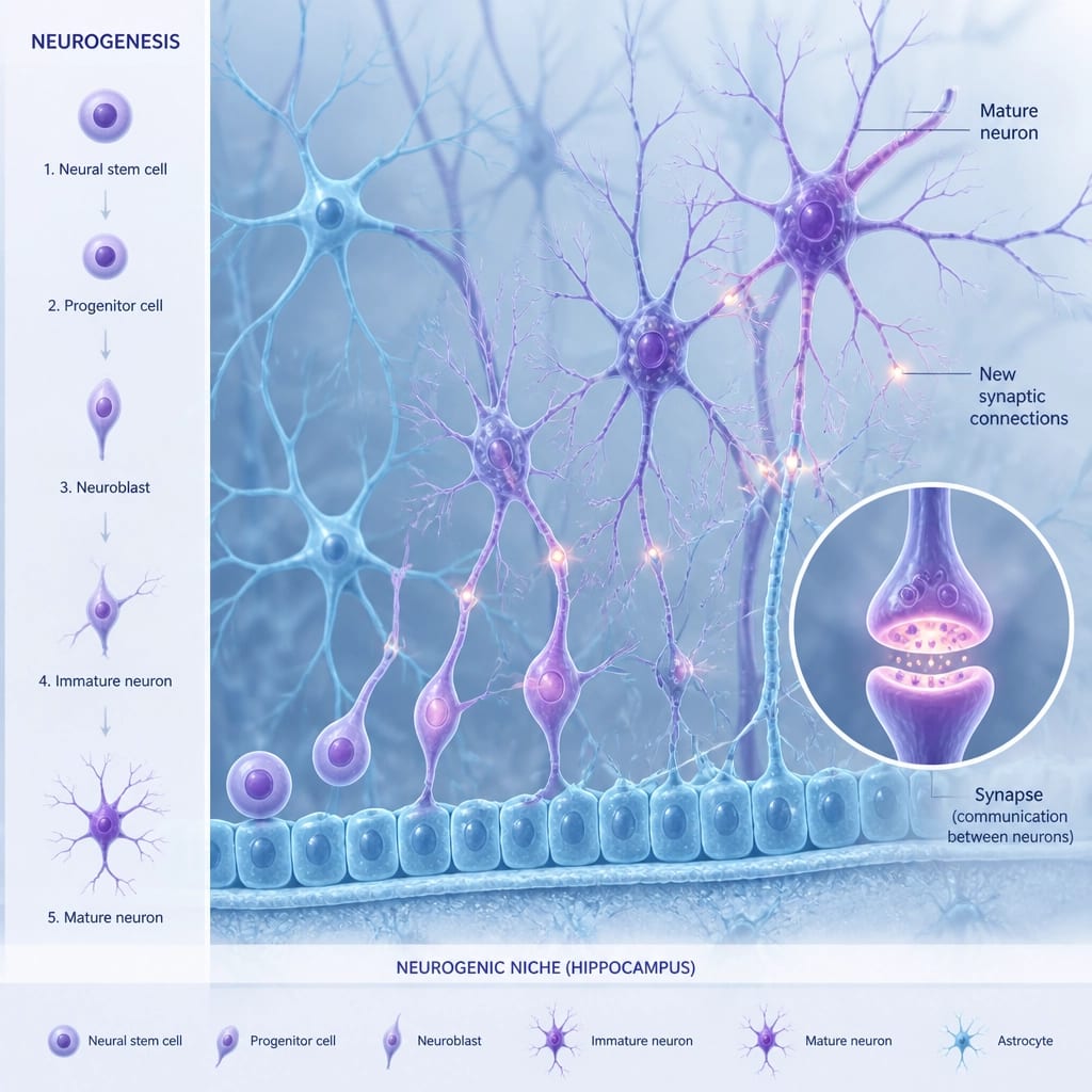 Neurogenesis Microscopic Illustration
