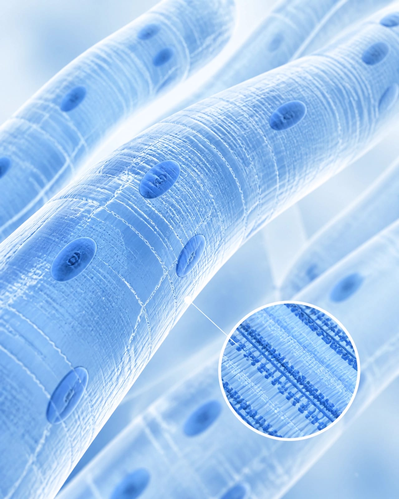Microscopic Muscle Cells Visualization