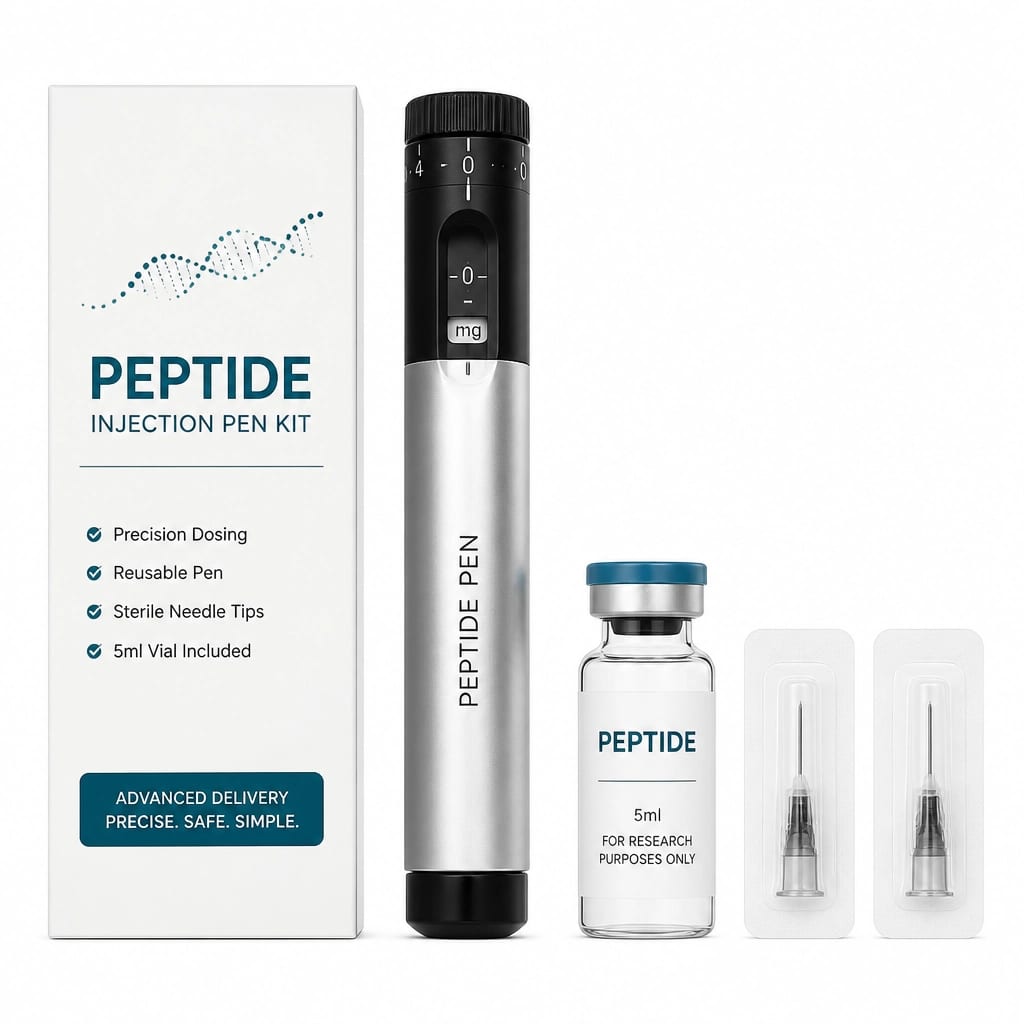 A sleek peptide injection pen kit