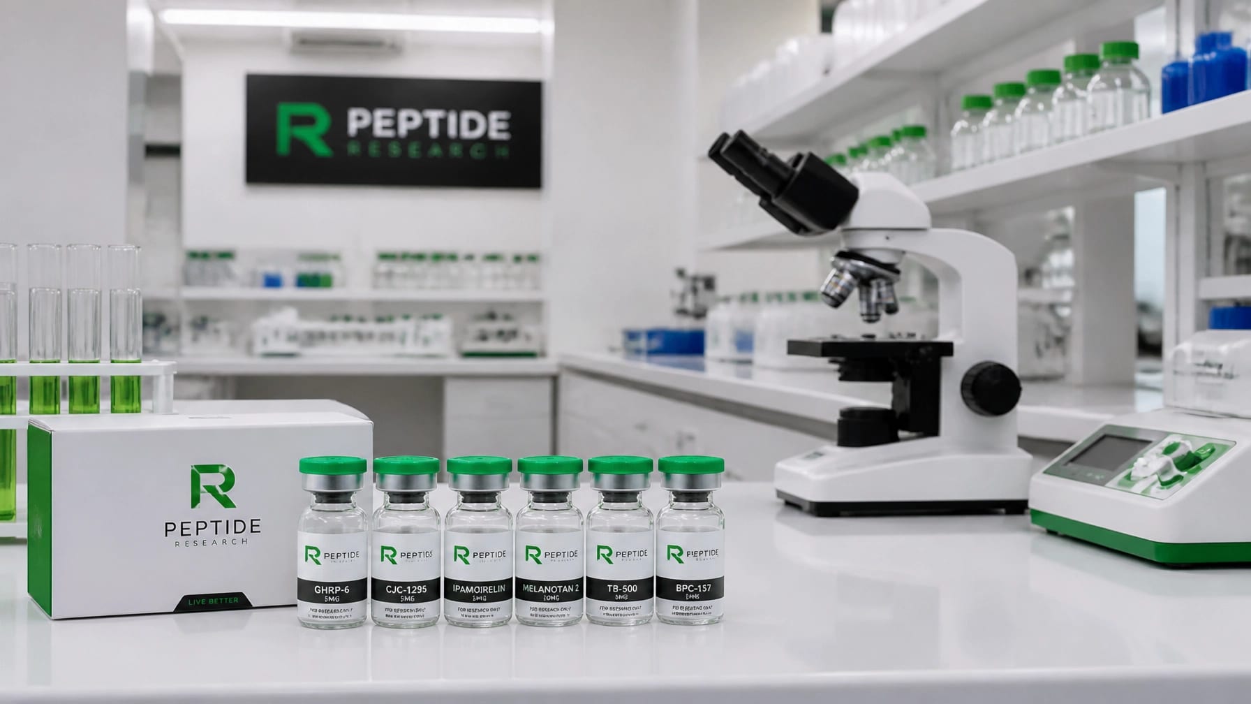 Clinical laboratory setting with precision peptide research tools