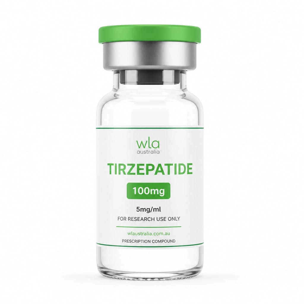 Professional 100mg Tirzepatide vial photography