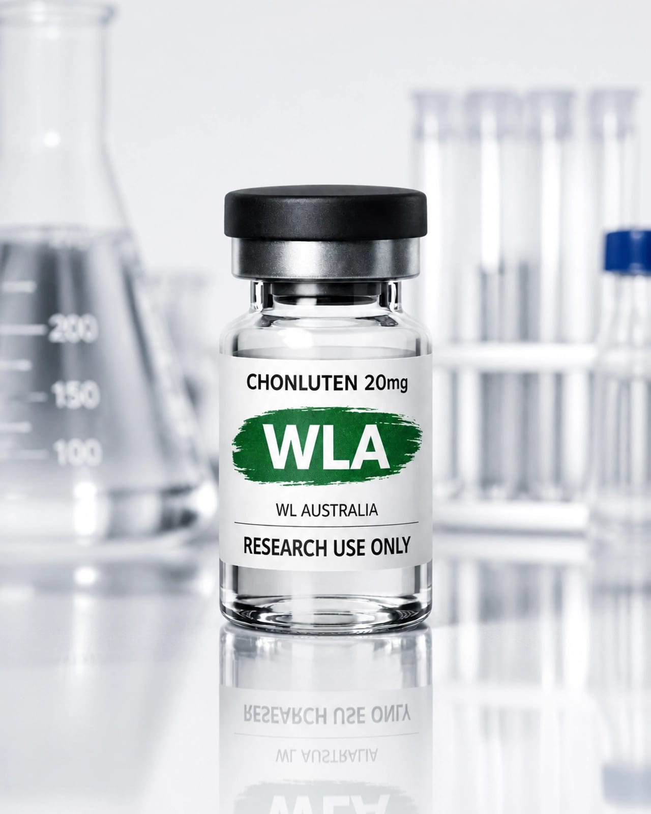 Clinical research vial of Chonluten in a laboratory setting