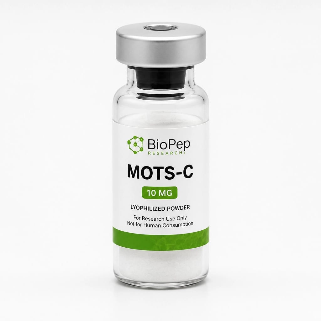 MOTS-C peptide vial in a clinical setting