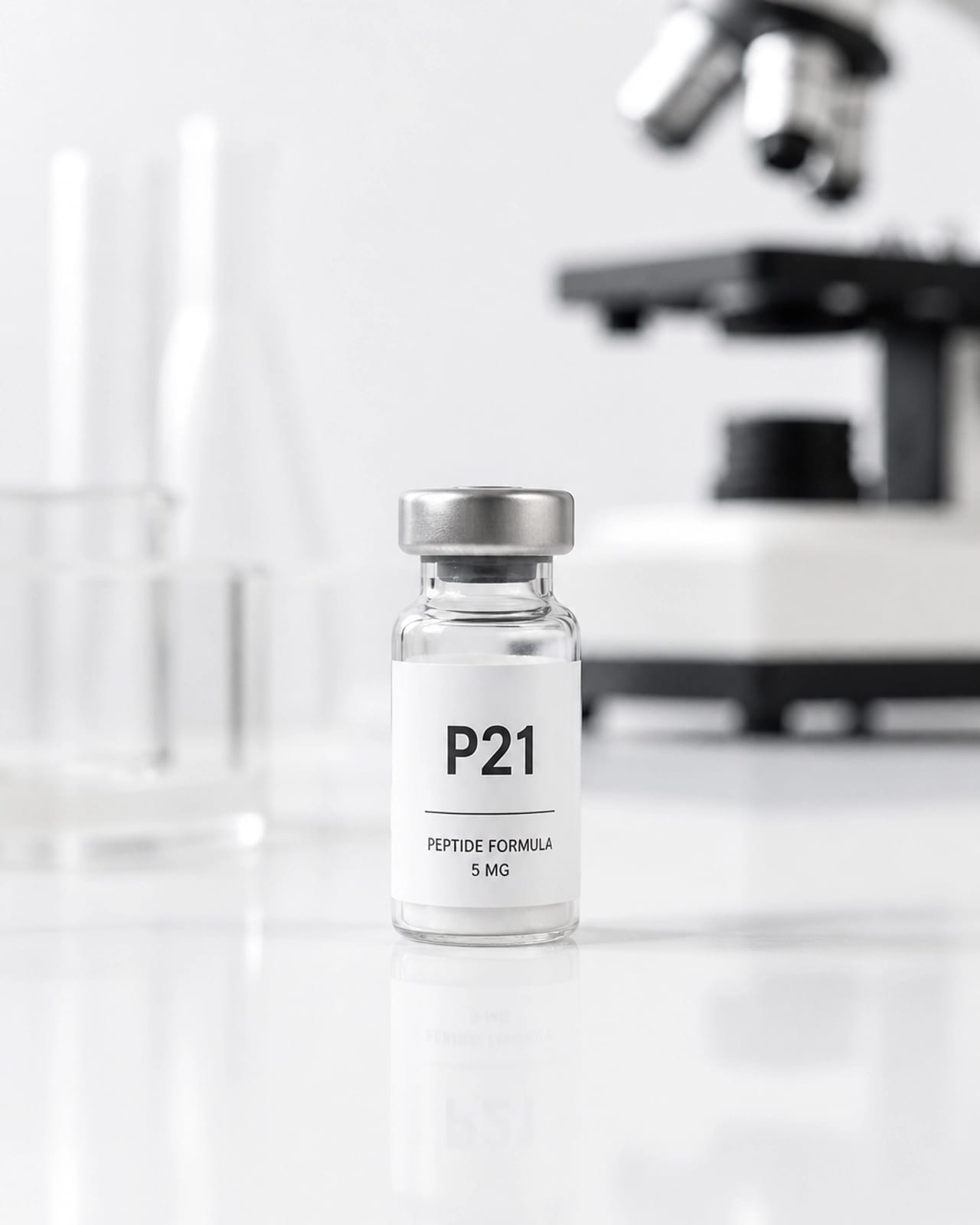 P21 Product Vial in Clinical Setting