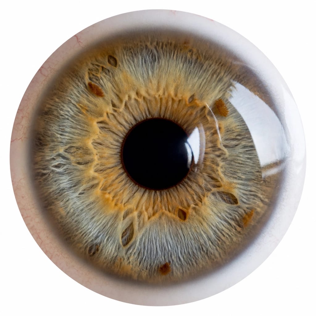 A macro photograph of a human eye, highlighting the complex and delicate structures that Retilanamin aims to support.