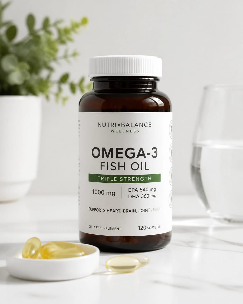 Clean supplement packaging on a minimal white surface representing daily dosage protocols